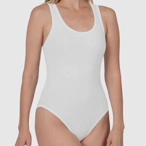 Racerback Cotton Bodysuit w/Adjustable Closure